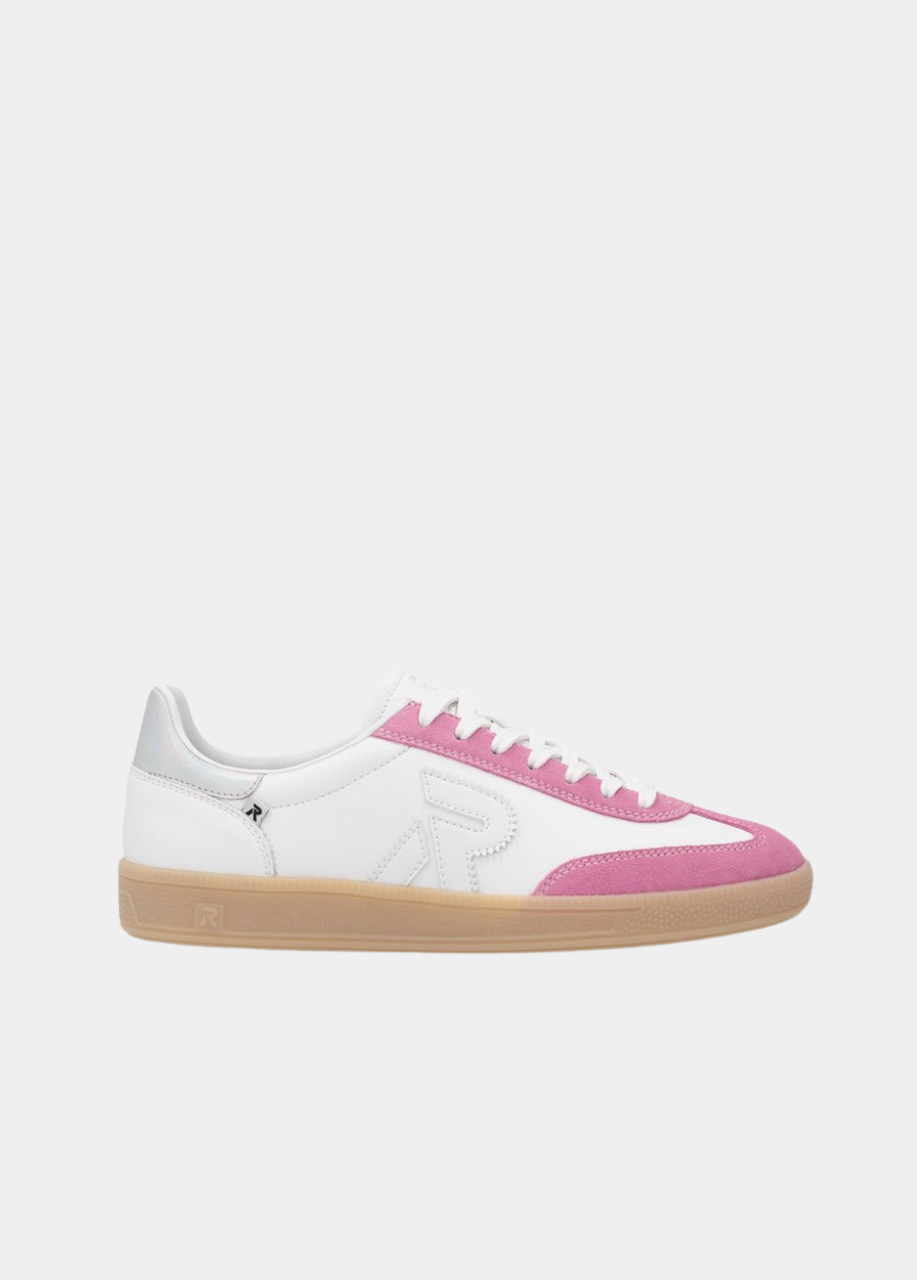 Rieker Gorgeous White/Pink Combi Trainers