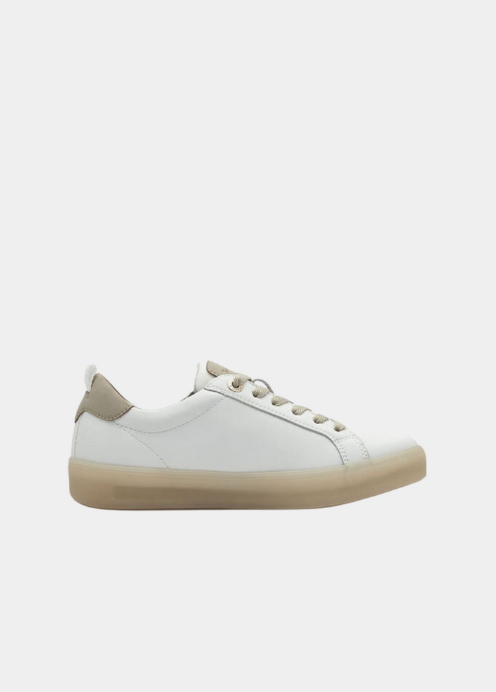 Tamaris Comfortable White Leather Trainers