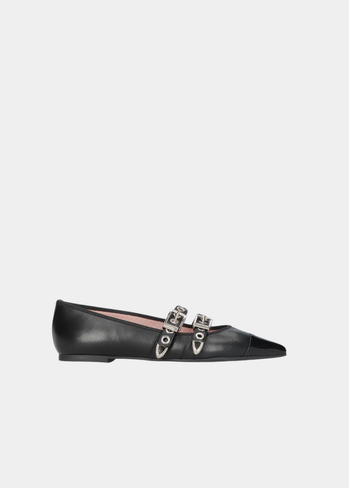 Pretty Ballerinas Fashionable Black Pointy Toe Flats