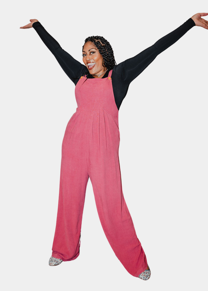Tall Kami Overall Jumpsuit - Raspberry