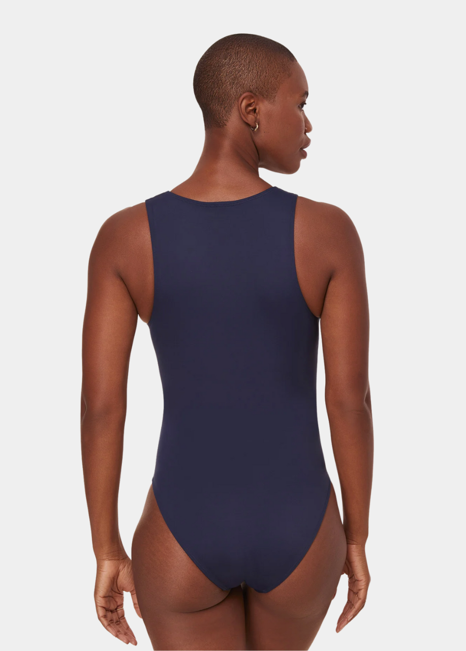 The Malibu One Piece - Eco Nylon - Navy - Long Torso