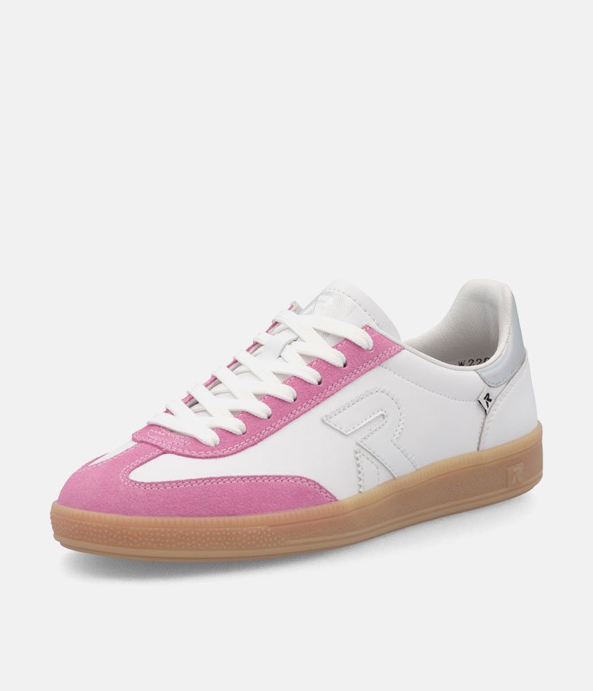 Rieker Gorgeous White/Pink Combi Trainers