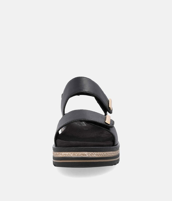 Remonte Versatile Black Wedge Sandals