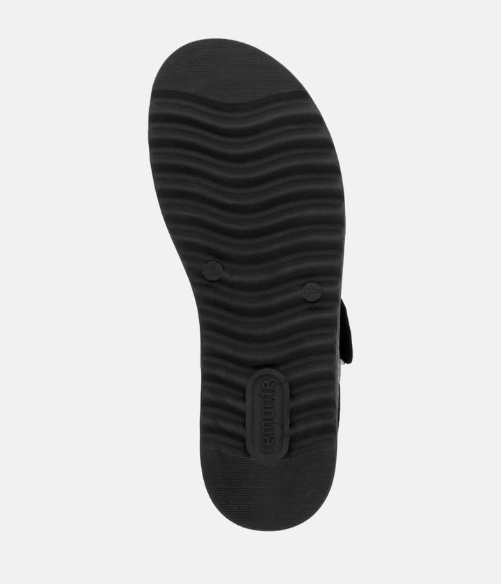Remonte Versatile Black Wedge Sandals