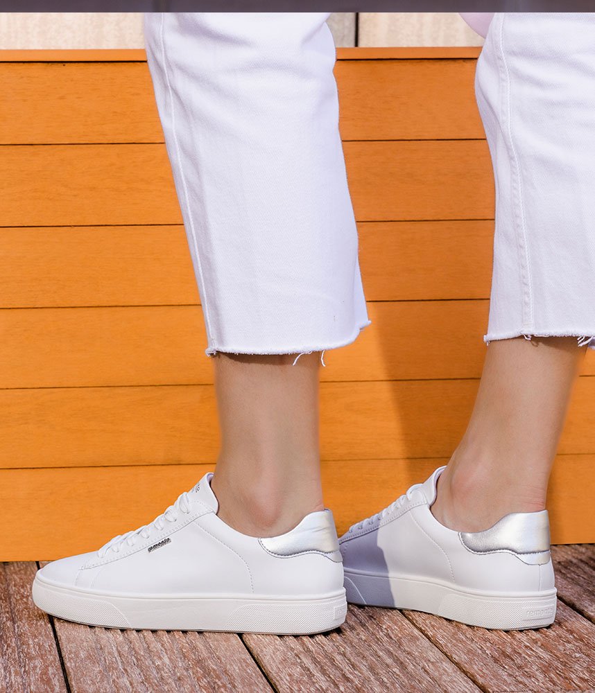 Remonte Classic White Leather Trainers