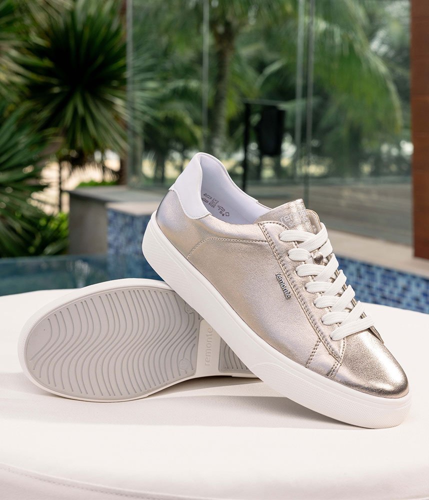 Remonte Pretty Metallic Gold Trainers