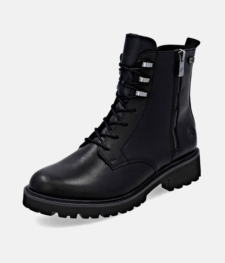 Remonte Fasionable Combat Boots - Black