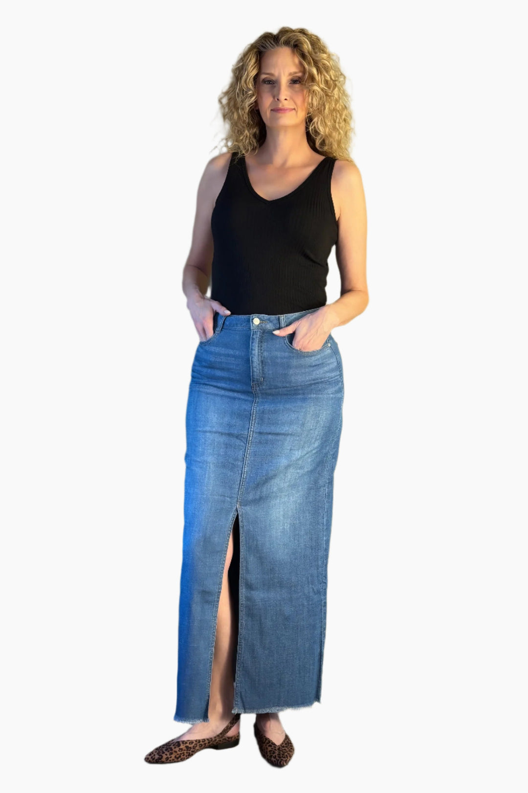 Denim Maxi Skirt