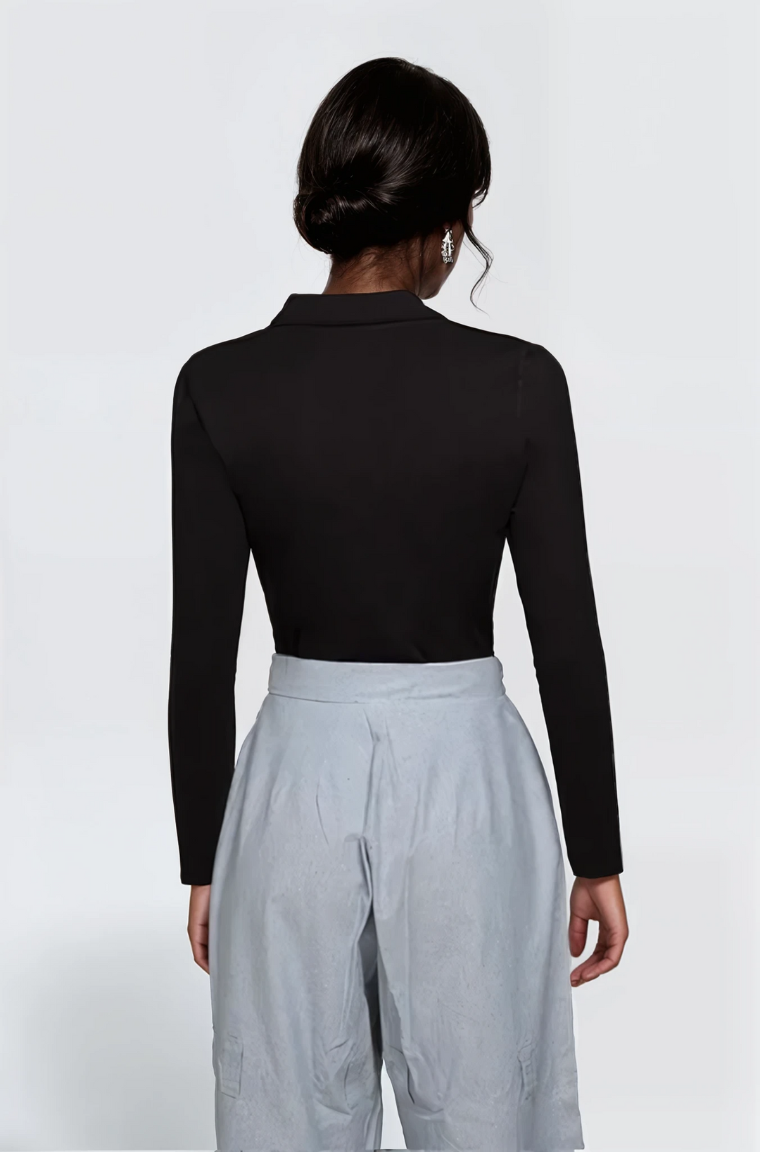 Tall Women’s Collared Long Sleeve Bodysuit