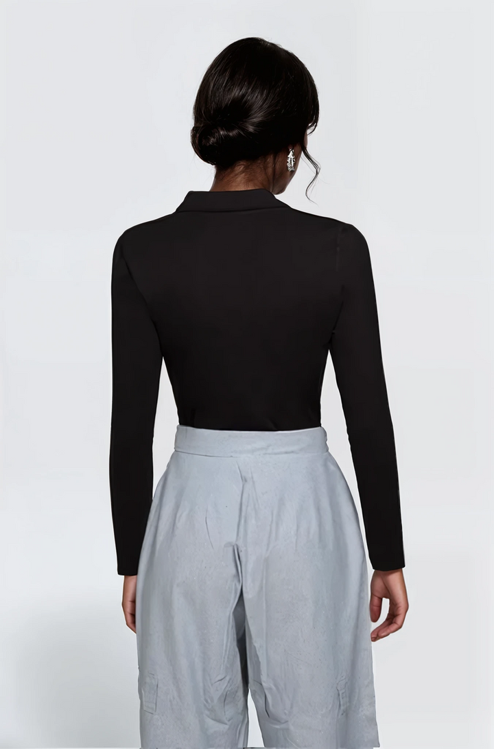 Tall Women’s Collared Long Sleeve Bodysuit