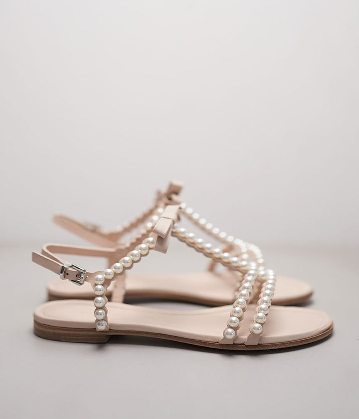 Kennel & Schmenger Luxurious Beige Pearl Sandals