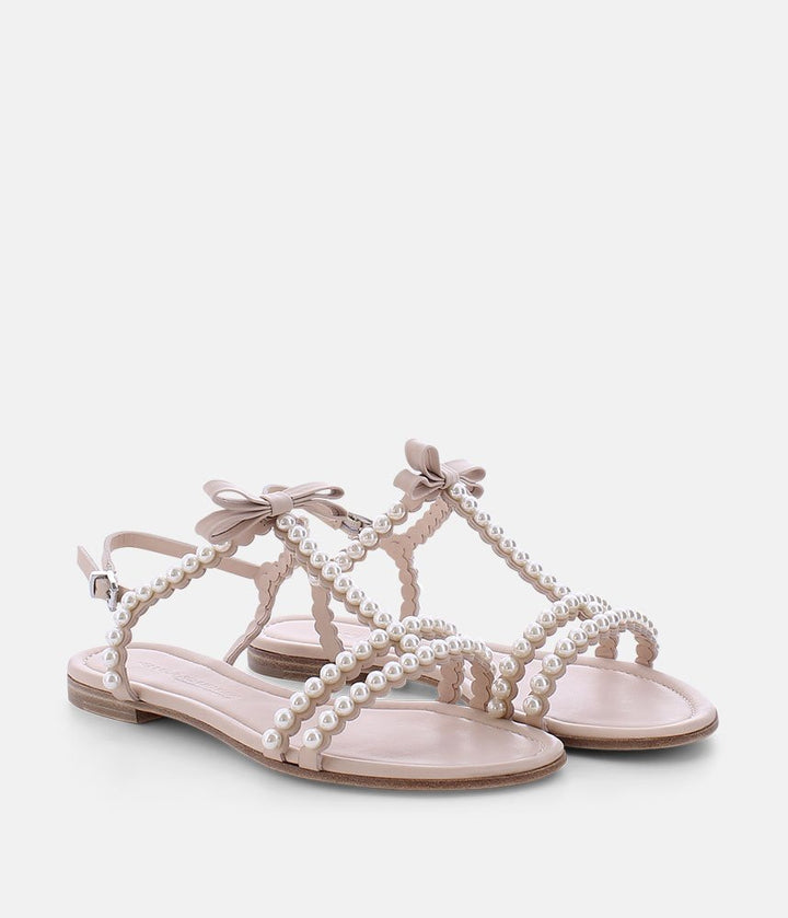 Kennel & Schmenger Luxurious Beige Pearl Sandals