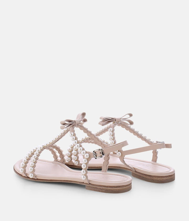 Kennel & Schmenger Luxurious Beige Pearl Sandals