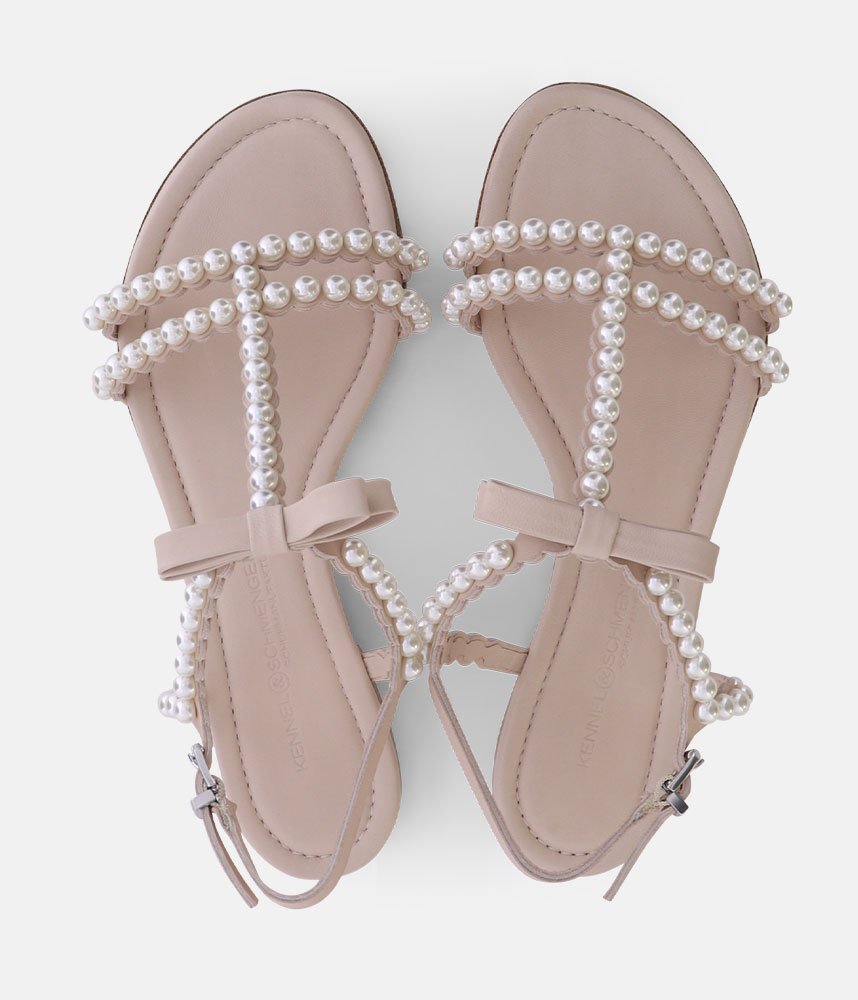 Kennel & Schmenger Luxurious Beige Pearl Sandals