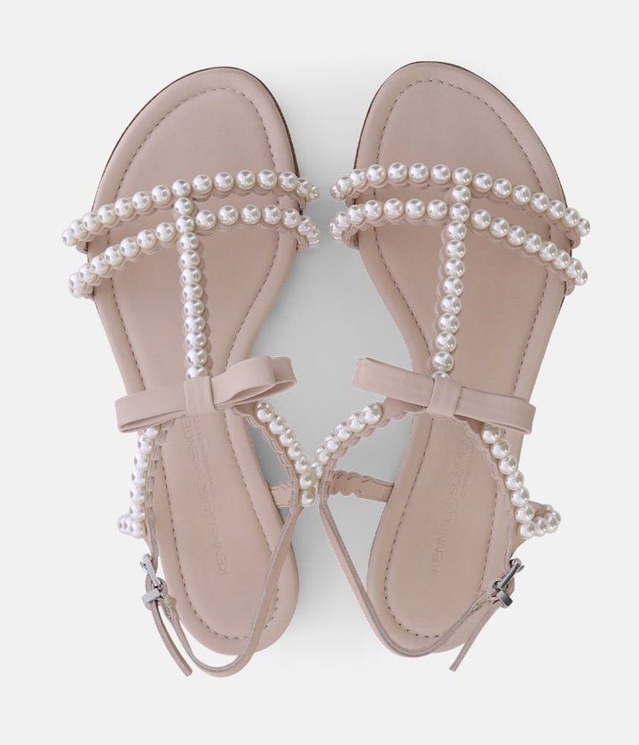 Kennel & Schmenger Luxurious Beige Pearl Sandals