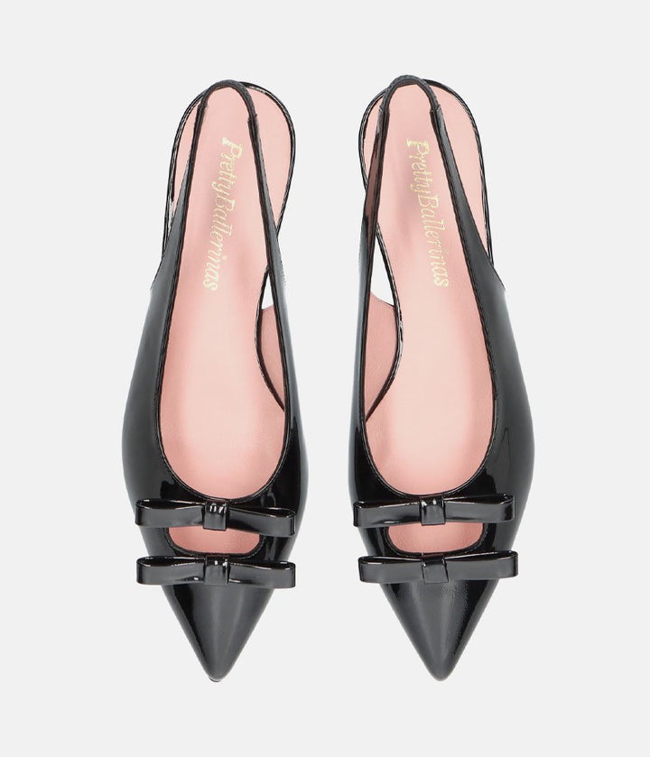 Pretty Ballerinas Fabulous Black Patent Slingbacks