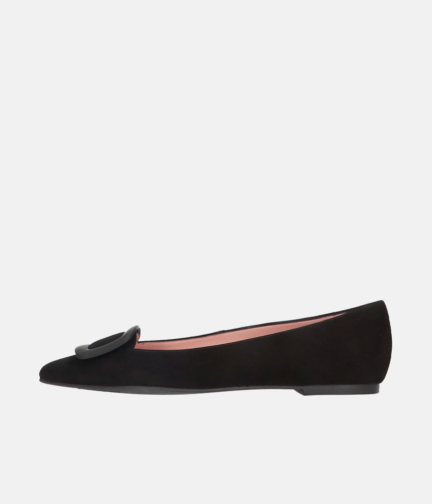 Pretty Ballerinas Deluxe Black Suede Flats