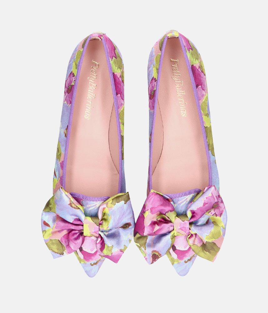 Pretty Ballerinas Beautiful Floral Silk Flats