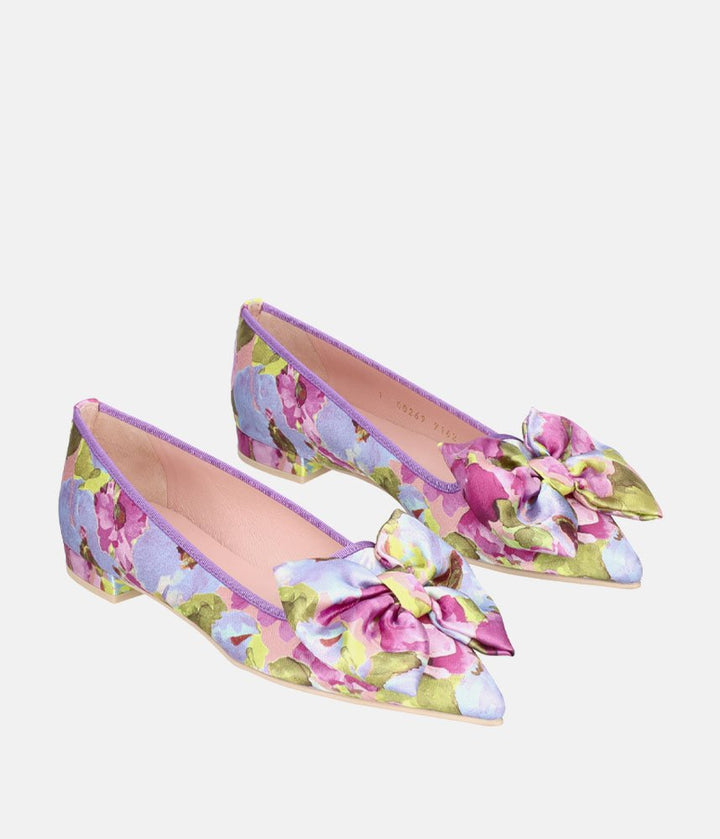 Pretty Ballerinas Beautiful Floral Silk Flats