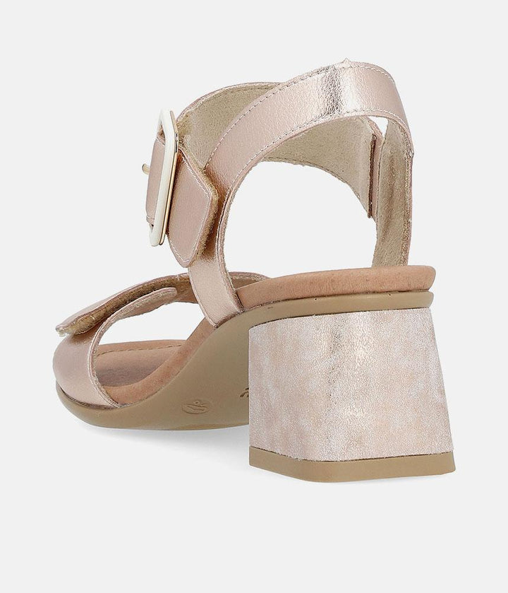 Remonte Glam Rose Gold Block Heels