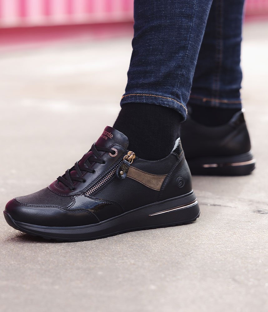Remonte Casual Combi Sneakers - Black