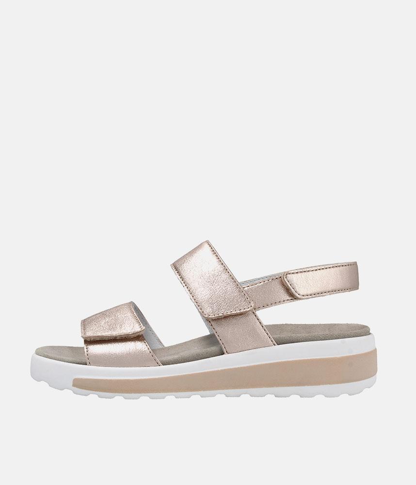 Semler Fashionable Quilted Wedge Sandals - Metallic Gold