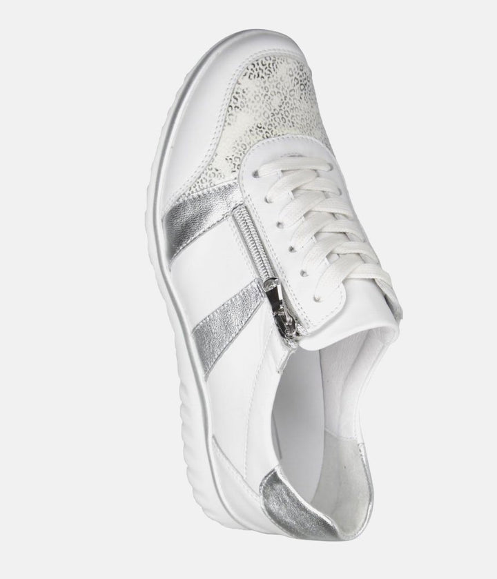 Semler Fashionable Trainers - Ice White and Silver