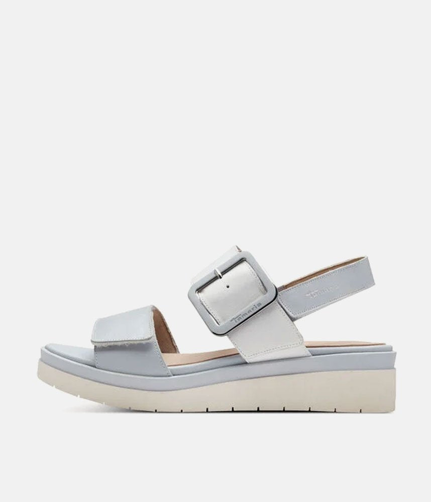 Tamaris Stylish Sky Blue Combi Wedge Sandals