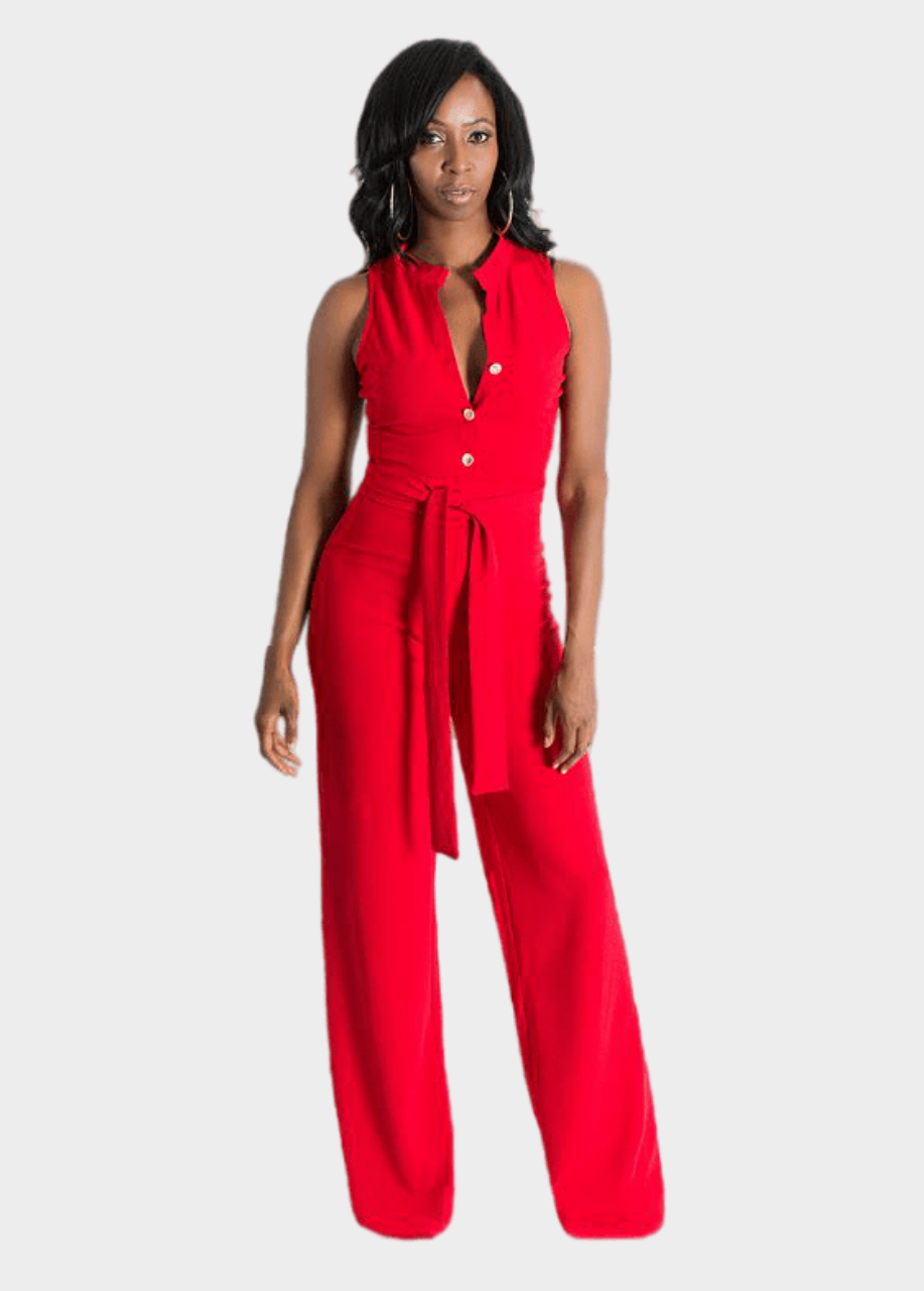 Red overall jumpsuit shop