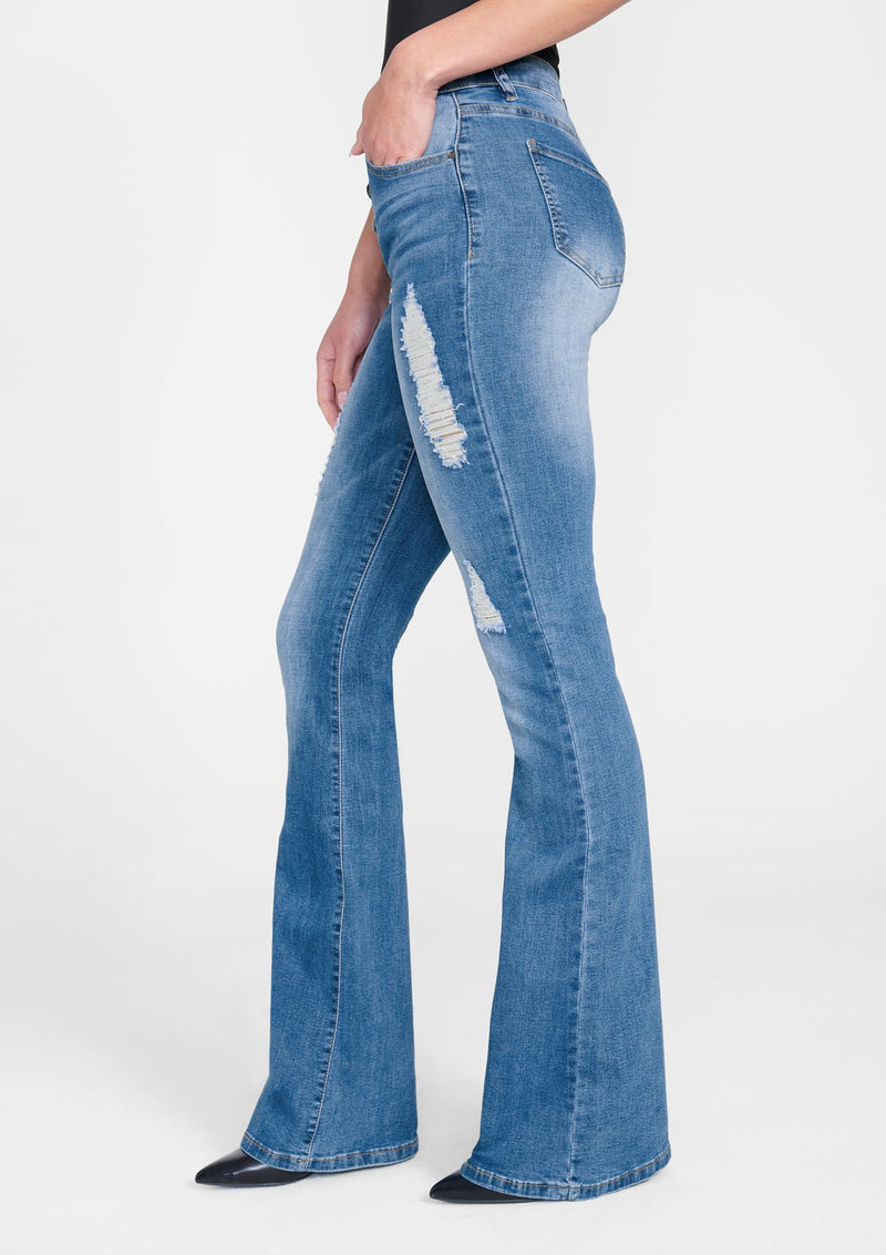 Tall Cindy Distressed Flare Jeans