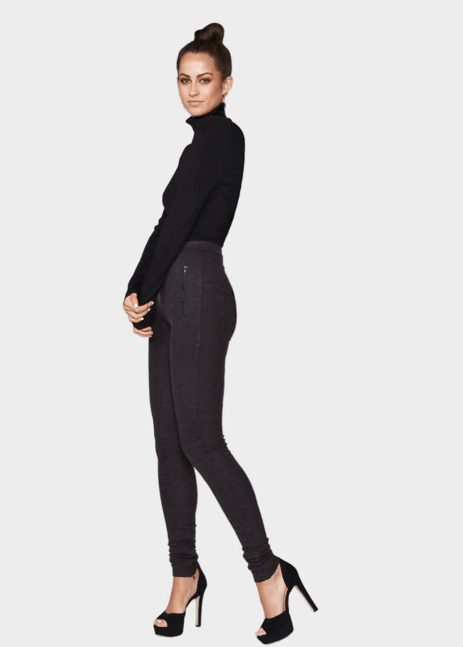 Chanel Pant - Charcoal | Winter Leggings for Women | Tall Size