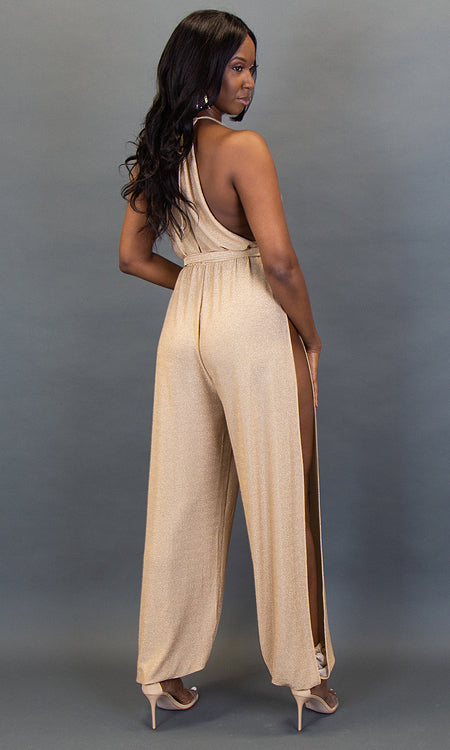 Cairo Jumpsuit - Gold Shimmer