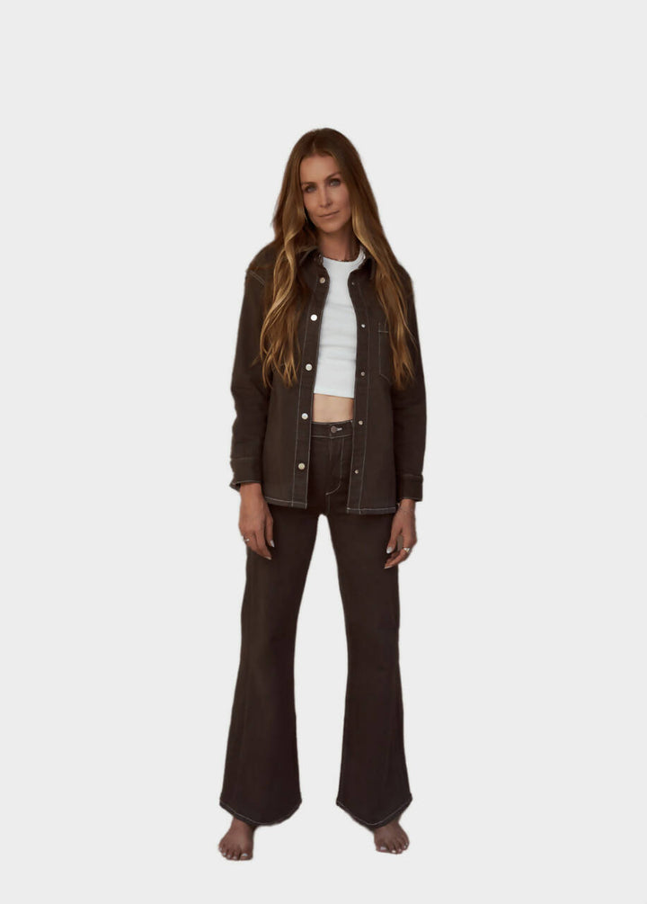 Penelope Shirt Jacket - Olive