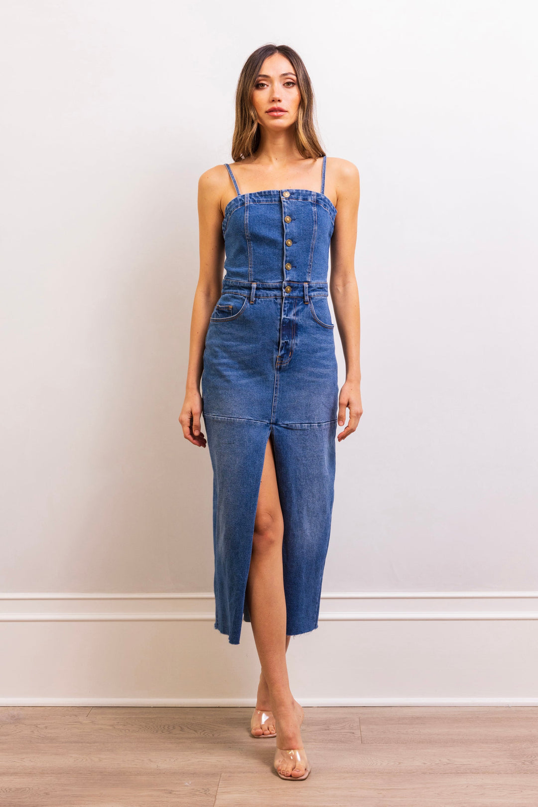 I Need You Denim Midi Dress