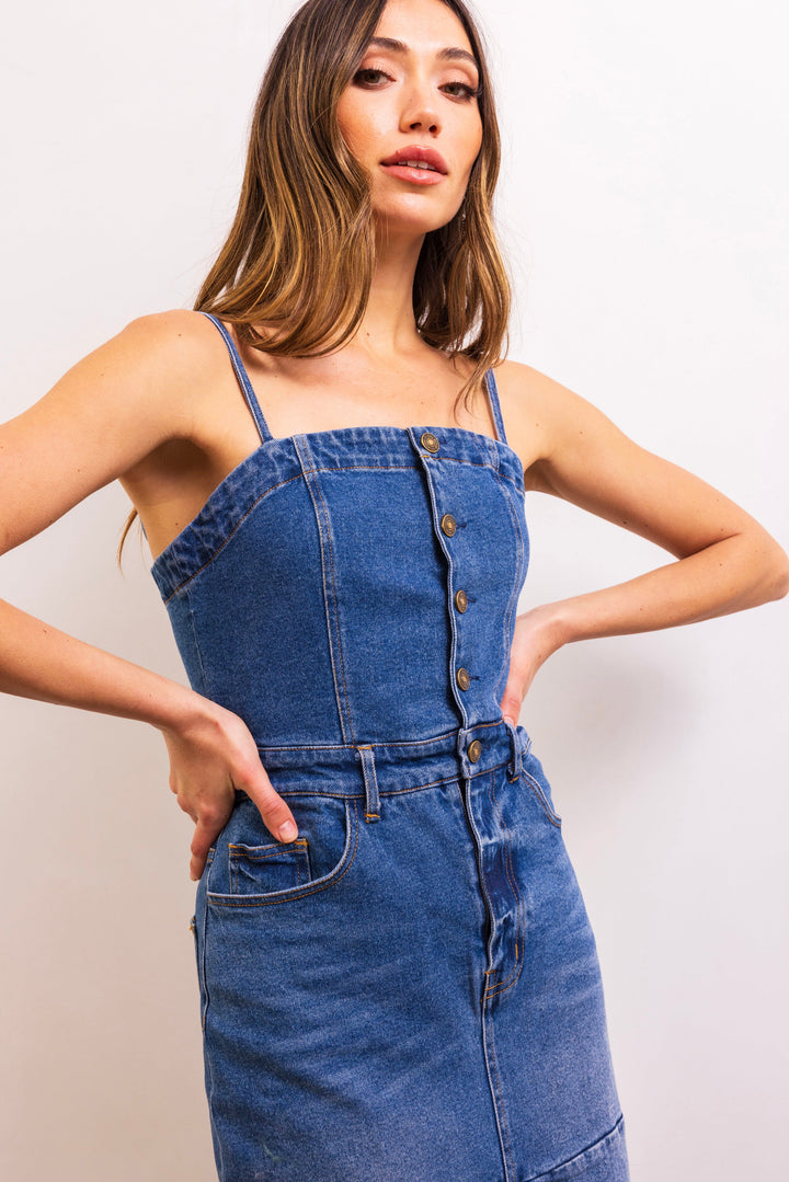 I Need You Denim Midi Dress