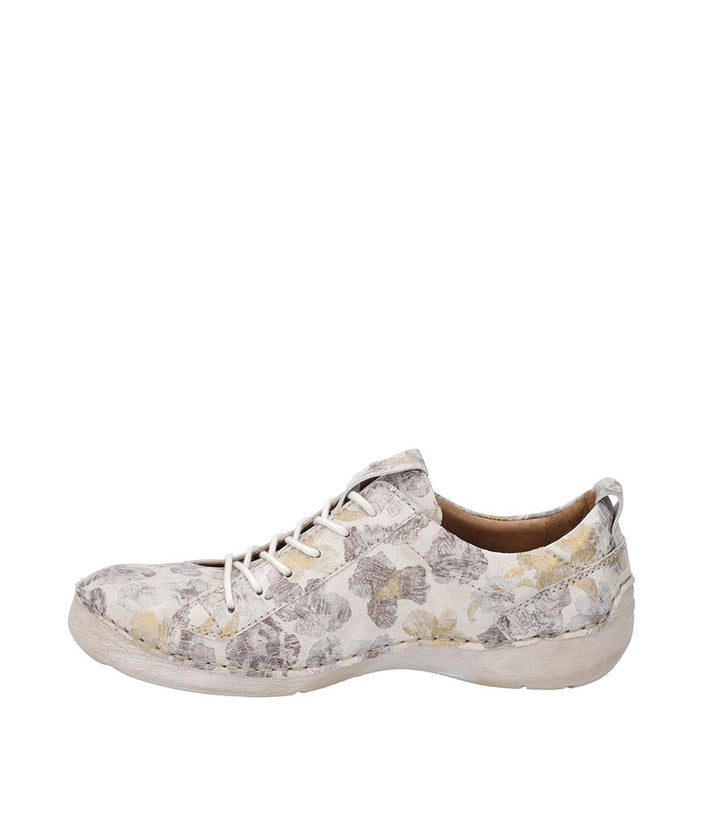 Josef Seibel Pretty Floral Leather Lace Up Shoe