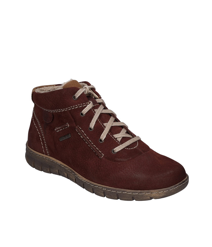 Josef Seibel Waterproof Burgundy Ankle Boots