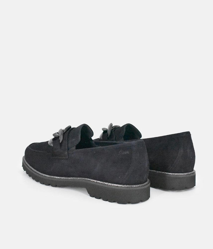 Sioux Luxe Navy Suede Link Loafer