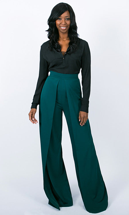 Windsor High Waist Pants - Deep Teal