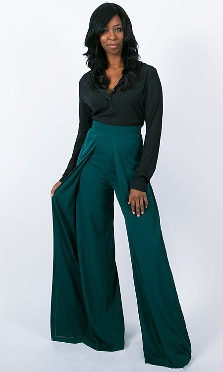 Windsor High Waist Pants - Deep Teal