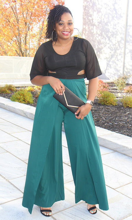 Windsor High Waist Pants - Deep Teal