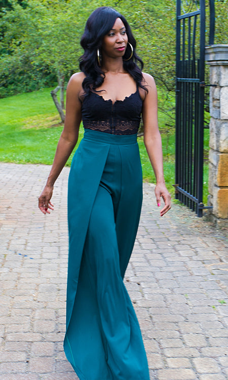 Windsor High Waist Pants - Deep Teal