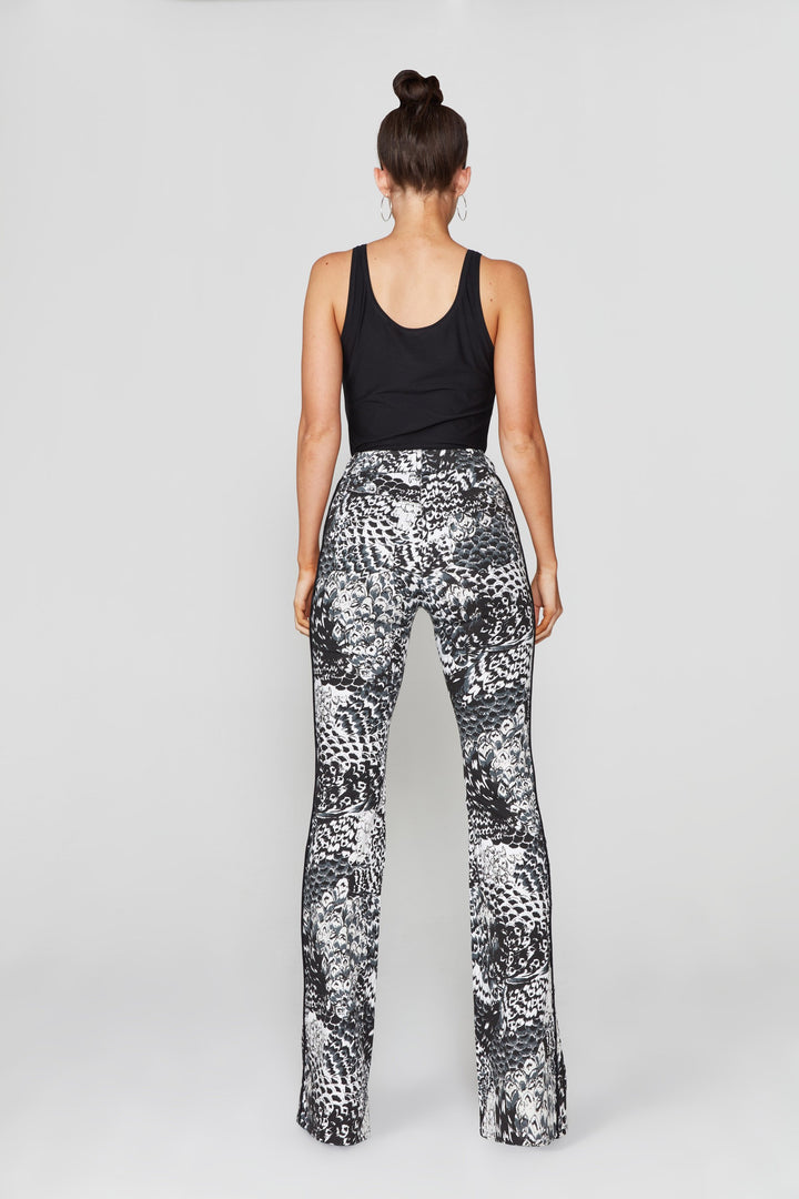 Celeta Pant - Limited Edition Feather Print Denim
