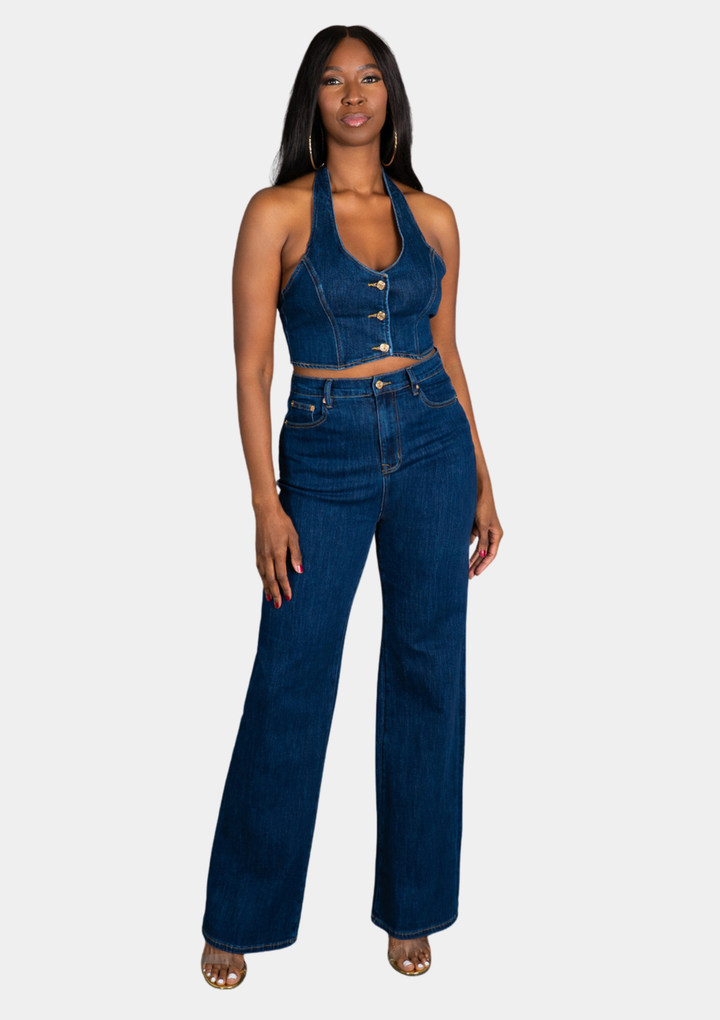 Kinsley High Waist Jeans - Dark Wash