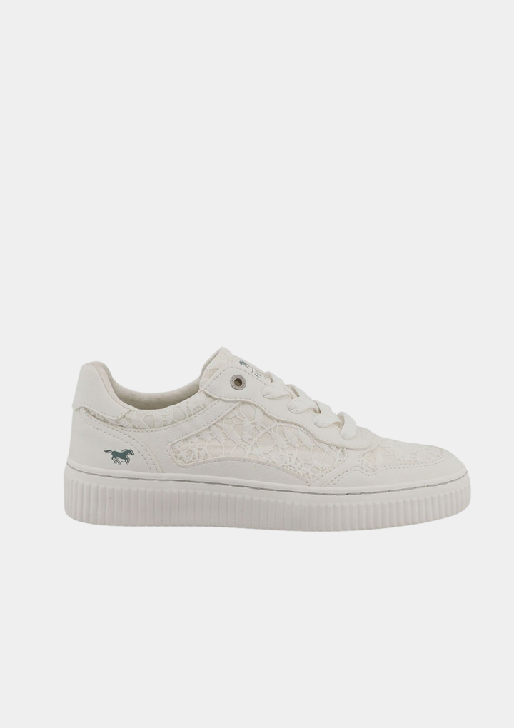 Mustang Fashionable Lace Sneaker - White
