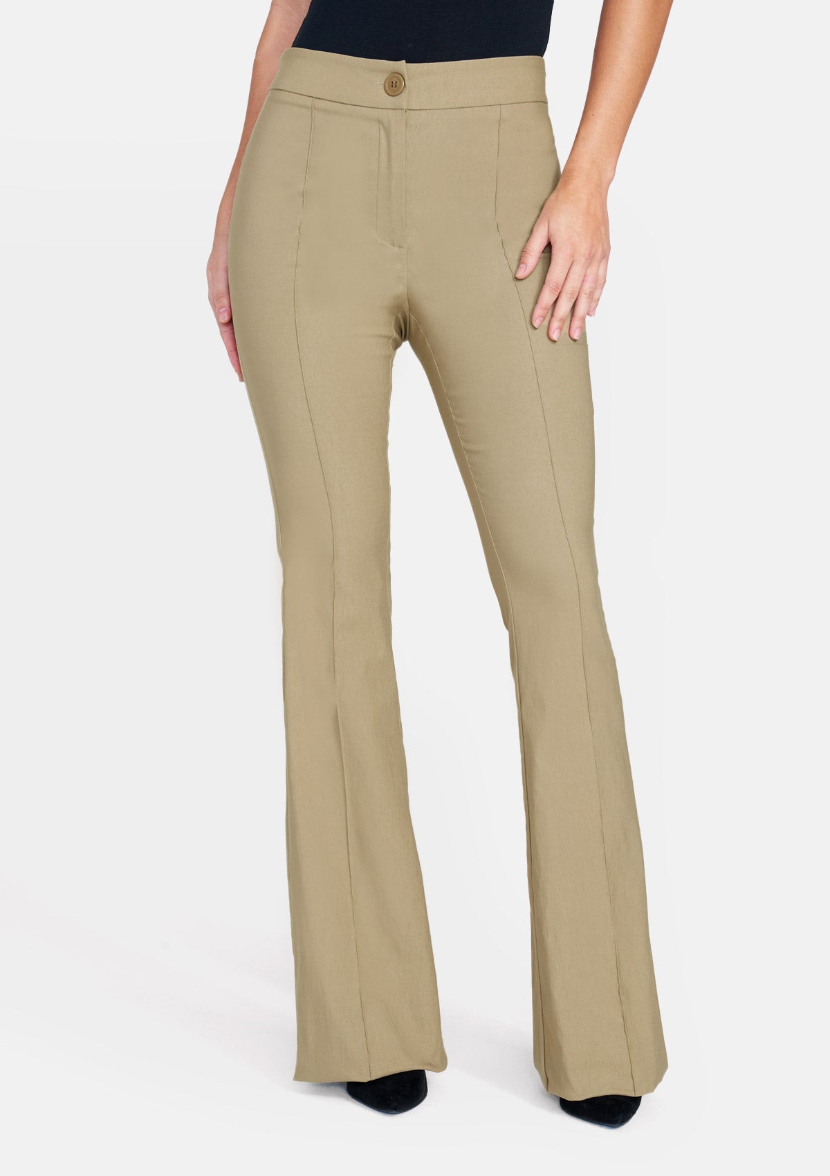 Tall High Waist Flare Dress Pants – Tall Size