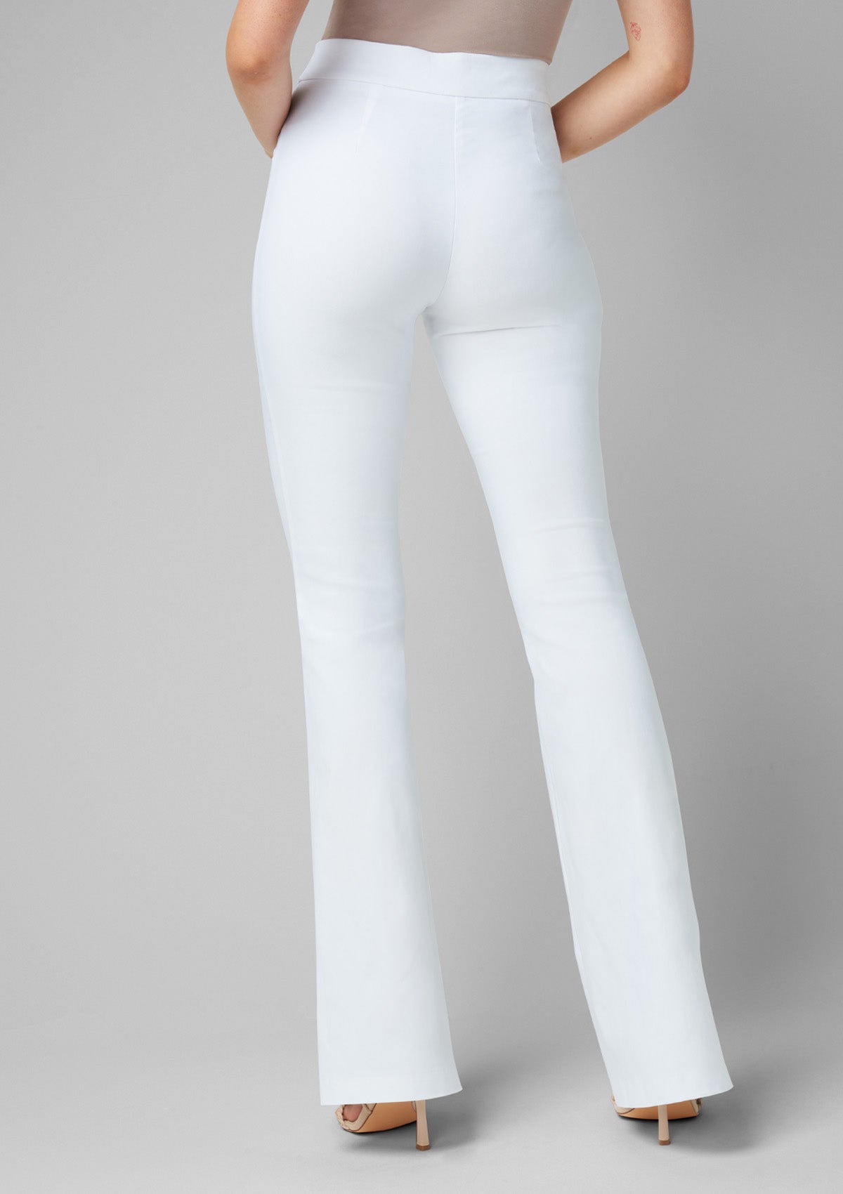 Alloy Apparel Tall High Waist Flare Dress Pants for Women in White Size Medium Alloy Apparel Tall High Waist Flare Dress Pants for Women in White Size Medium