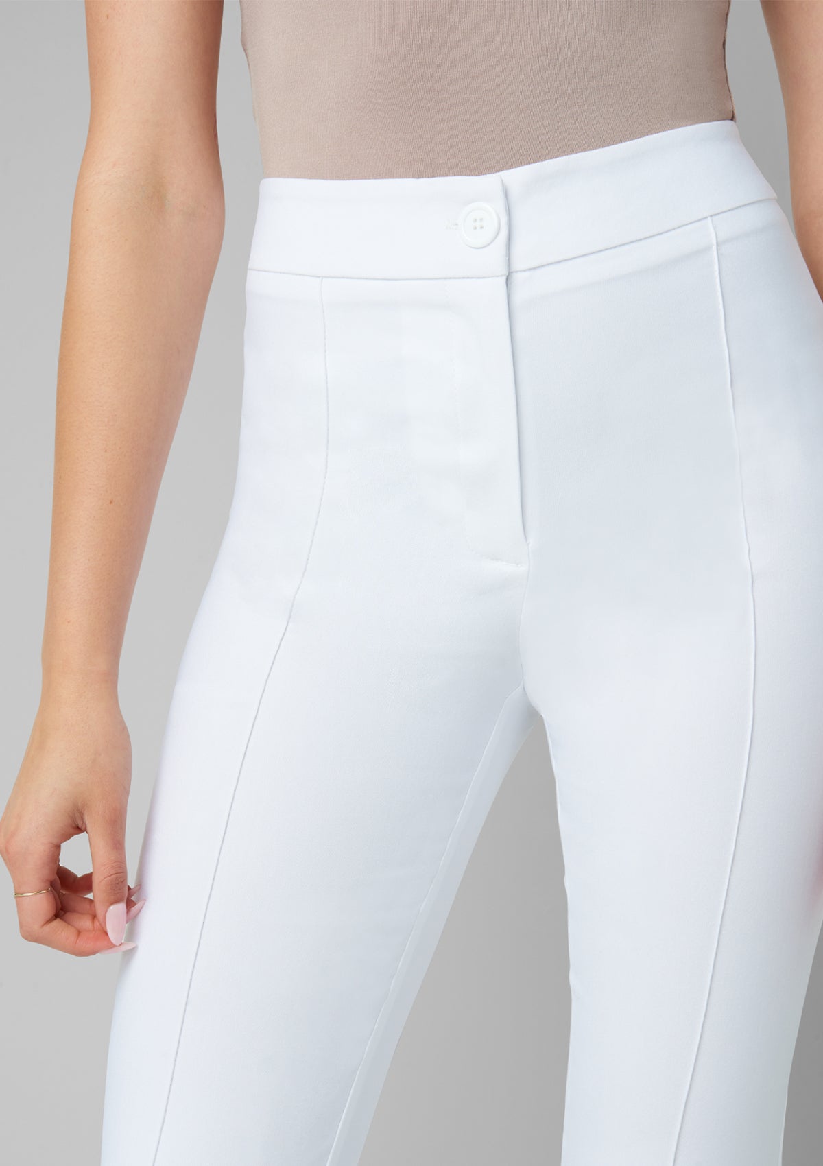Tall High Waist Flare Dress Pants White / M / 37 Tall High Waist Flare Dress Pants White / M / 37