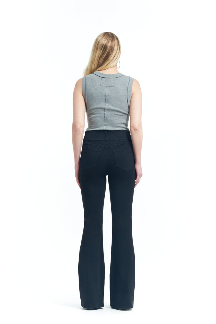 34" High Rise Fit & Lift Shapewear Flare Jeans - Black