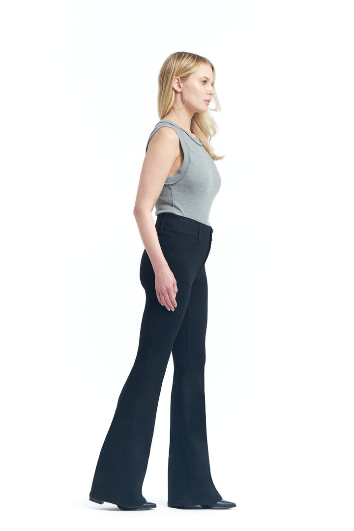 34" High Rise Fit & Lift Shapewear Flare Jeans - Black